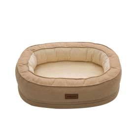 Orthopedic Waterproof Removable And Washable Four Seasons Kennel (Option: Khaki-L)