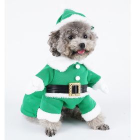 Dog Clothes Christmas Sweatshirt Clothes (Option: Green-S)