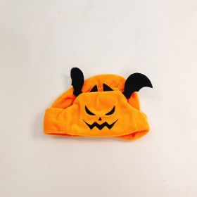 Halloween Pet Hat Bat Pumpkin Funny (Option: Demon Bat Hat Orange-33cm)