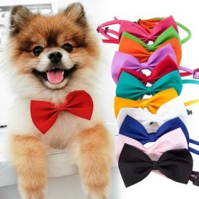 Dogs Accessories Pet Kawaii Dog Cat Necklace Adjustable Strap for Cat Collar Pet Dog Bow Tie Puppy Bow Ties Dog Pet Supplies (Color: purple)