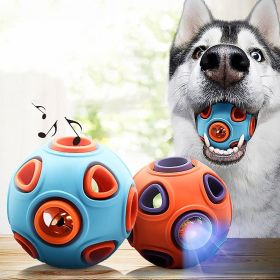 Luminous Sounding Dog Toy Ball (Color: Orange Bells, size: S)