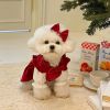 Christmas Pet Dress For Small Medium Dog; New Year Non-elastic Dog Dress ; Winter Pet Apparel