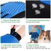 Dog Cat Pet Combs Grooming Deshedding Brush Gloves Effective Cleaning Back Massage Animal Bathing Fur Hair Removal