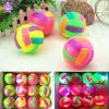 1pc Dog Bouncy Ball Radom Color Bouncing Massage Hedgehog Ball With LED Flashing Volleyball Sounded Luminous Dog Bite Chew Toy