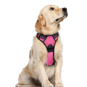 Dog Hand Holding Rope Reflective Vest (Option: Rose Red-S)