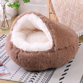 Waterproof Dog Kennel Warm Room Semi Enclosed (Option: Light Coffee Color-80cm)