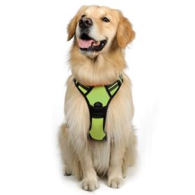 Dog Hand Holding Rope Reflective Vest (Option: Green-L)